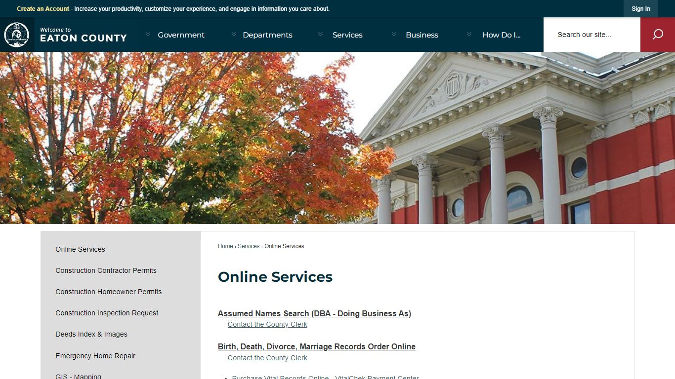 Online Services | Eaton County, MI
